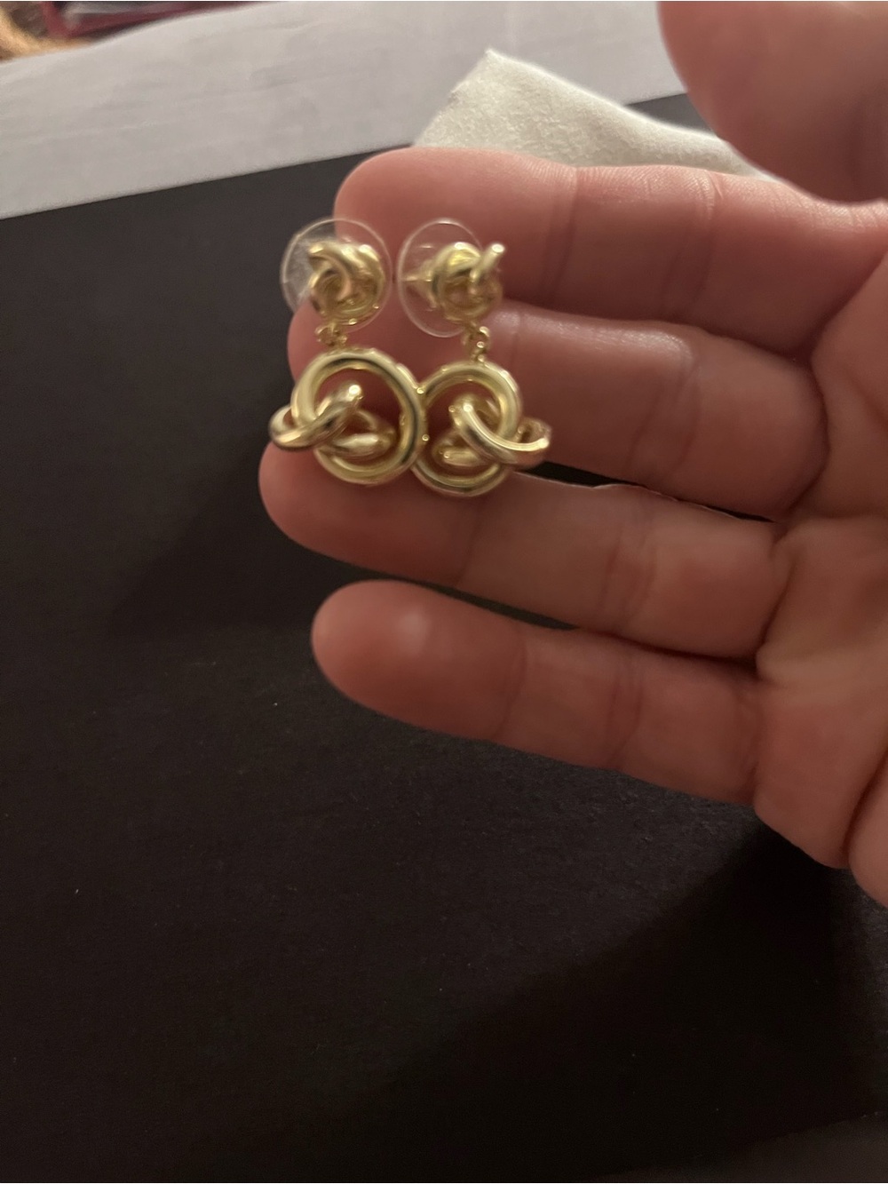 Kendra Scott Gold Interlocking Knot Drop Earrings - Women Jewelry